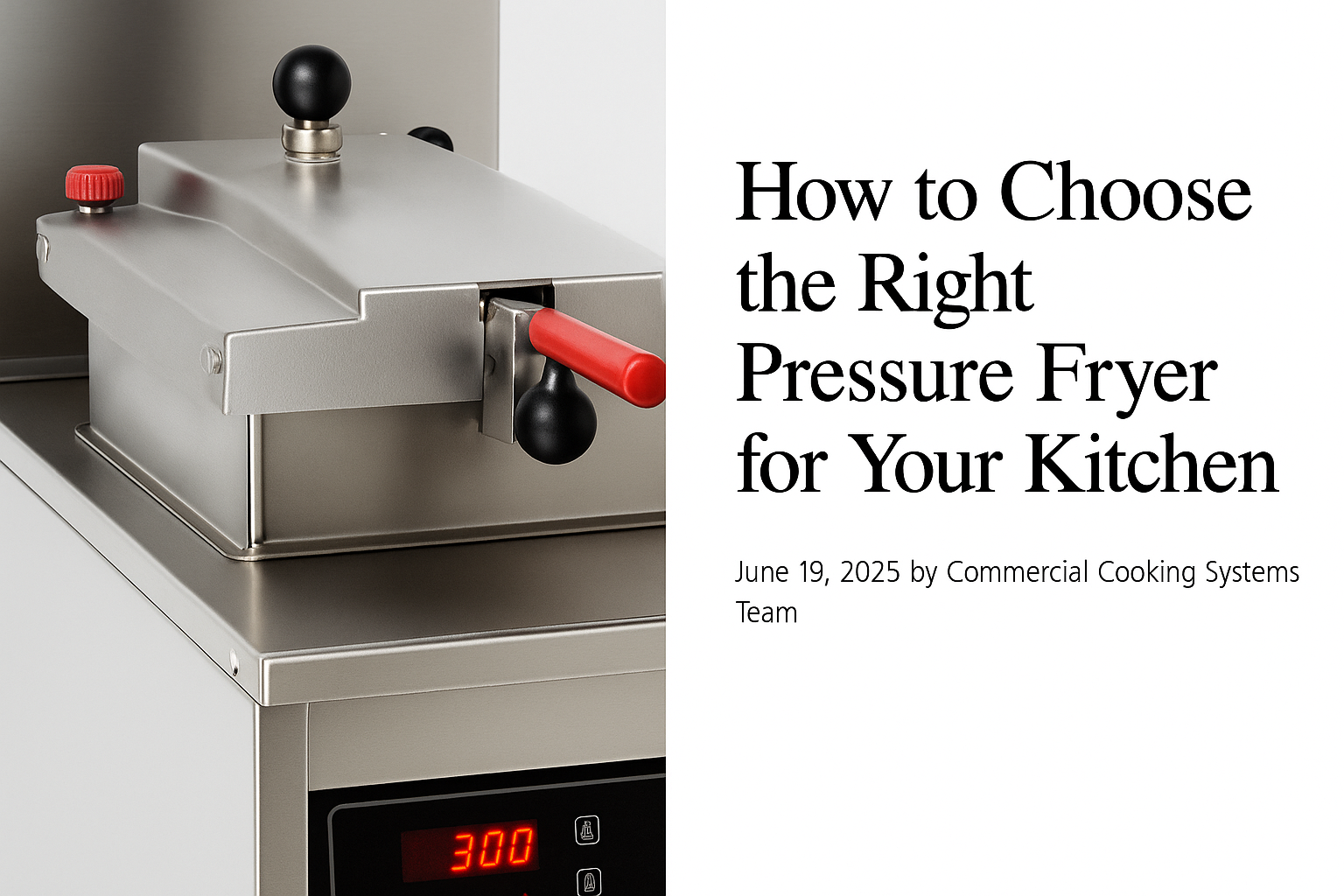 How to Choose the Right Pressure Fryer for Your Kitchen